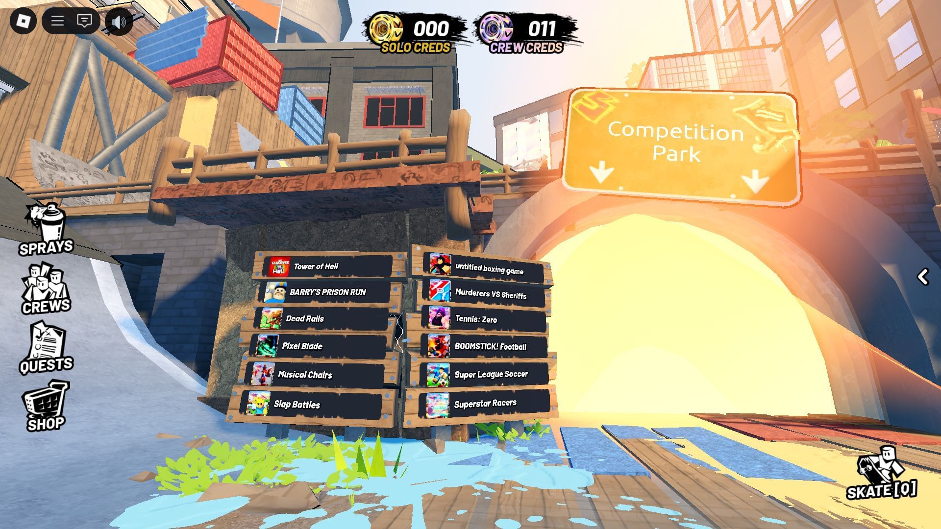 12 games are featured in each District (Image via Roblox)