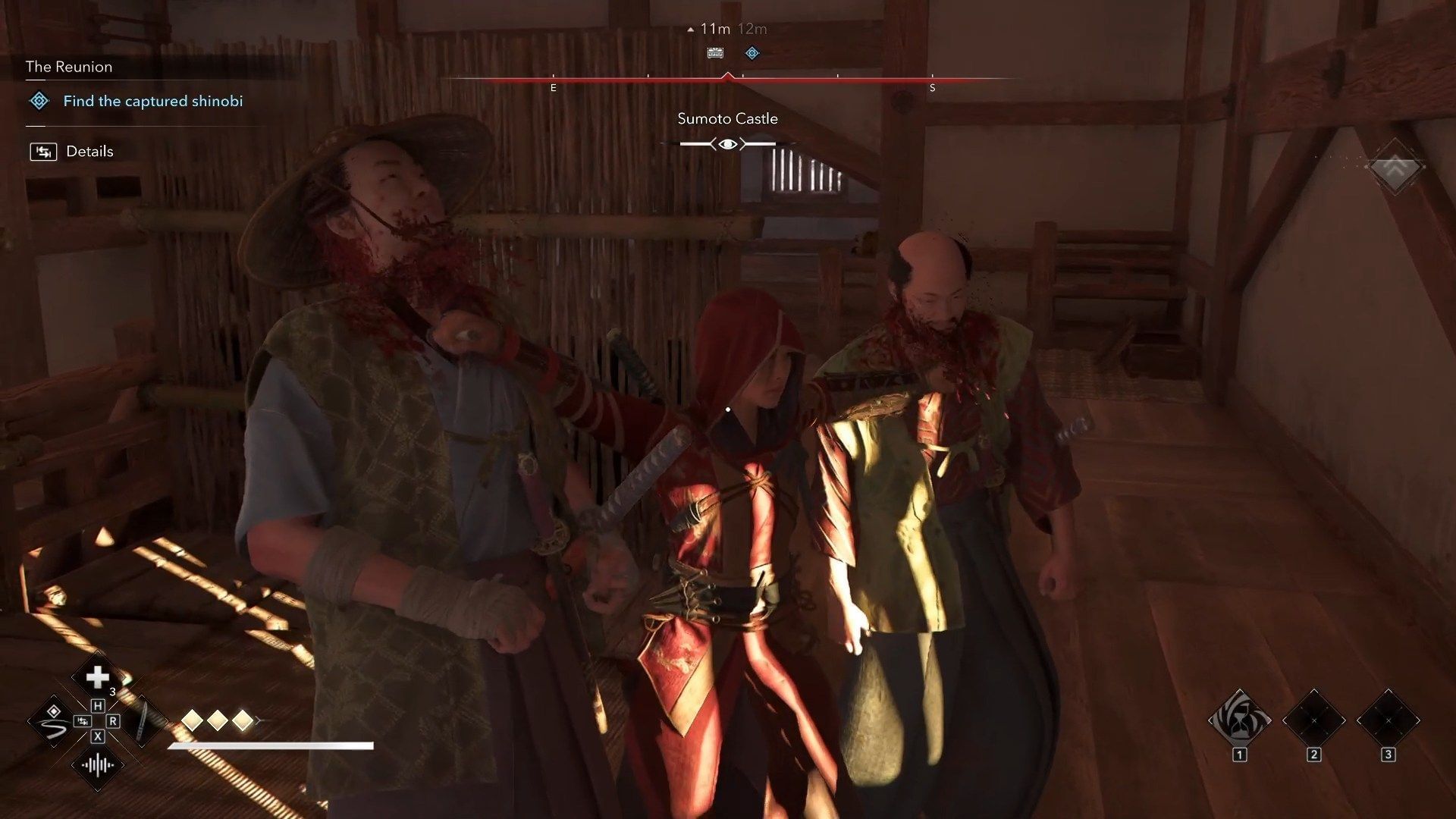 Assassinate the guards inside the castle building and go down three floors (Image via Ubisoft)
