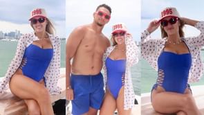 Patrick Mahomes' wife Brittany poses in black swimsuit while sunbathing on yacht with gal pals 2 days after turning 30