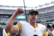 Aaron Rodgers after Pittsburgh Steelers v New York Jets - Source: Getty