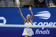 Aryna Sabalenka won her 100th Slam match in the US Open final, (Source: Getty)