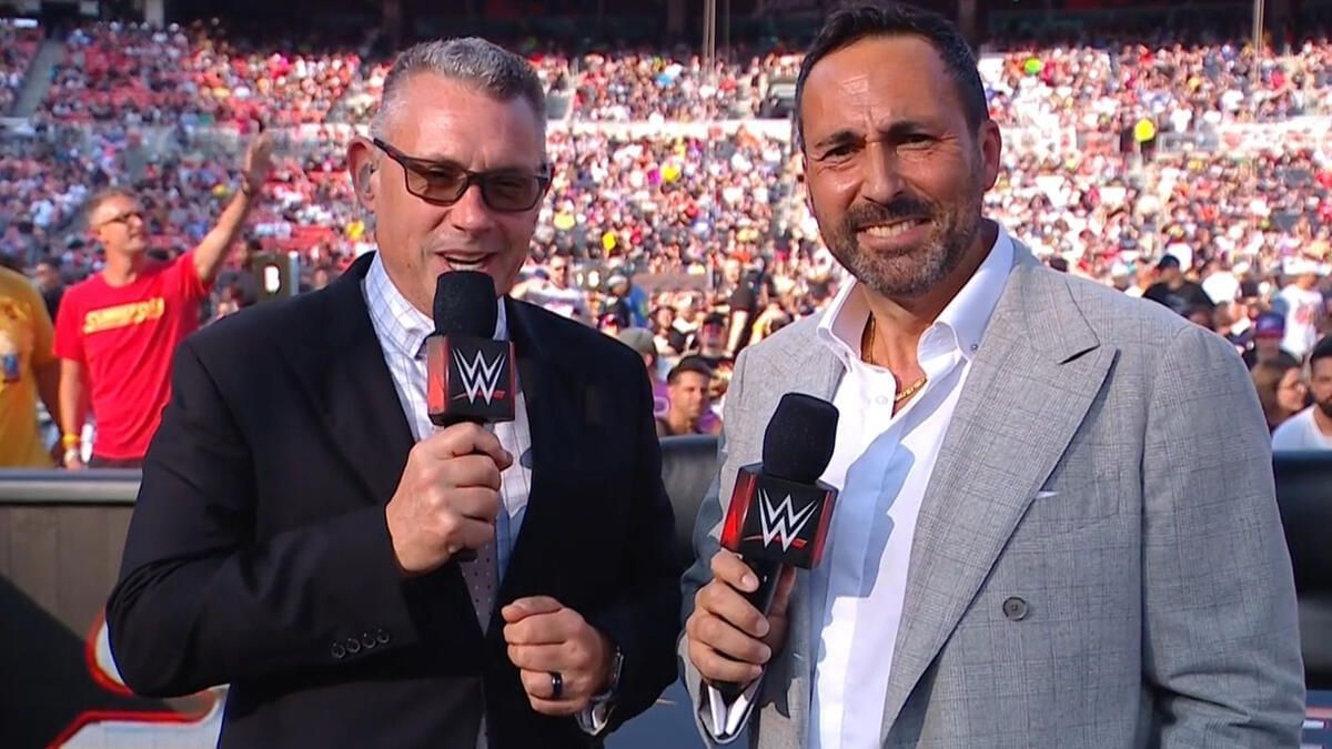 Michael Cole (left) and Joe Tessitore (right) [Image Credit: wwe.com]
