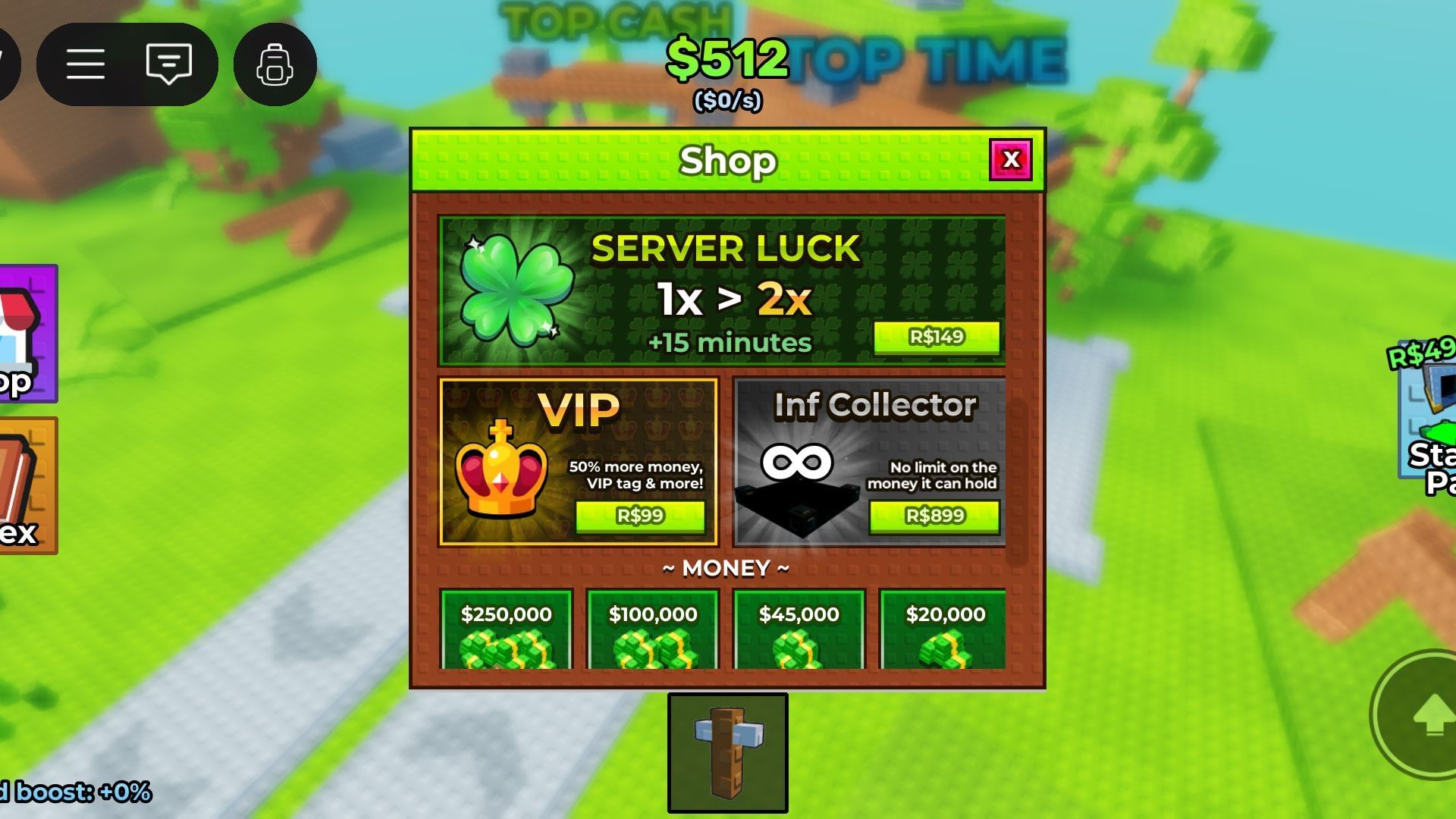 In-game Shop (Image via Roblox)