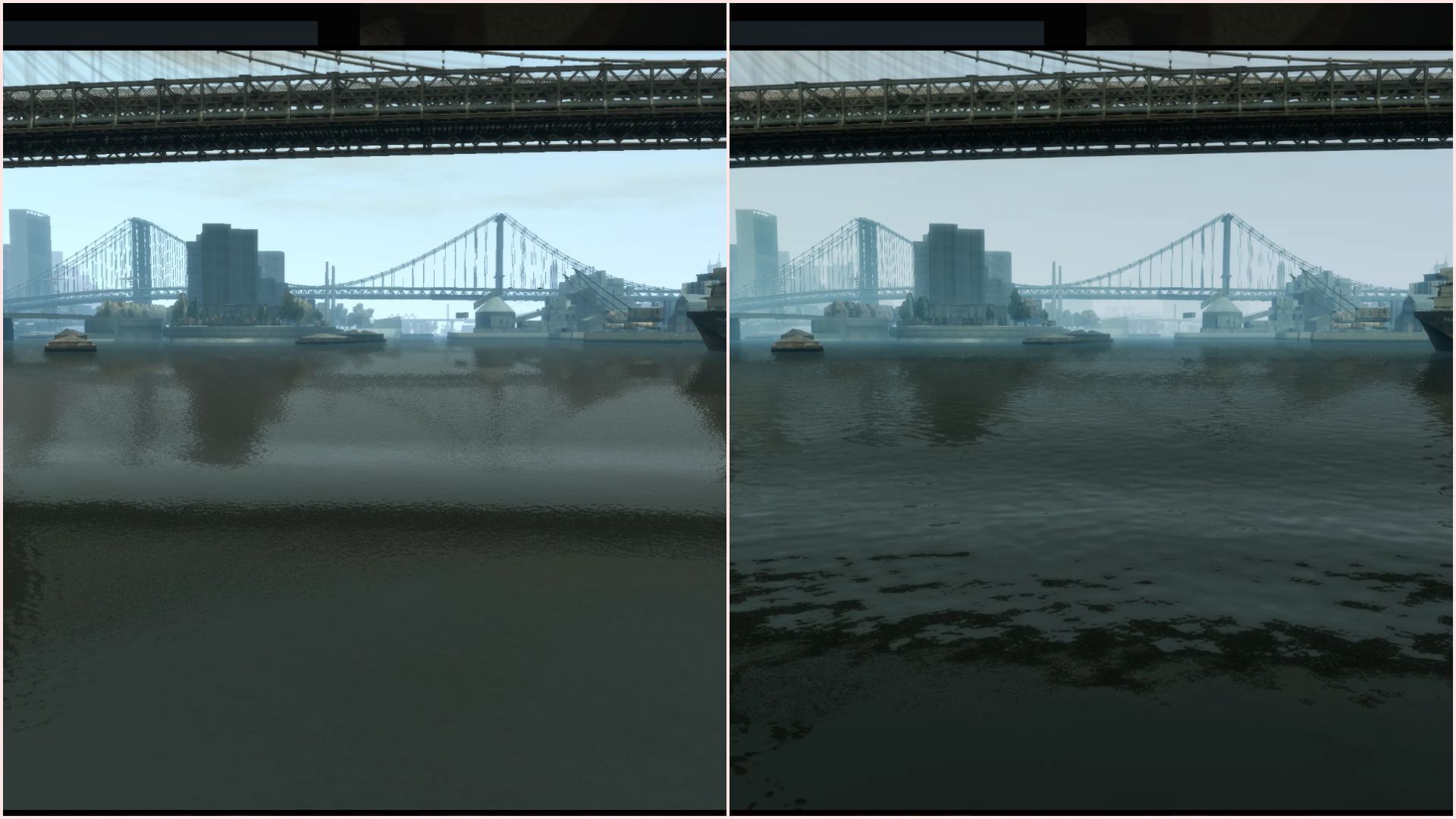 The water in GTA 4 Fusion Fix is a lot more realistic and less sharp (Image via Rockstar Games || Fusion Fix)