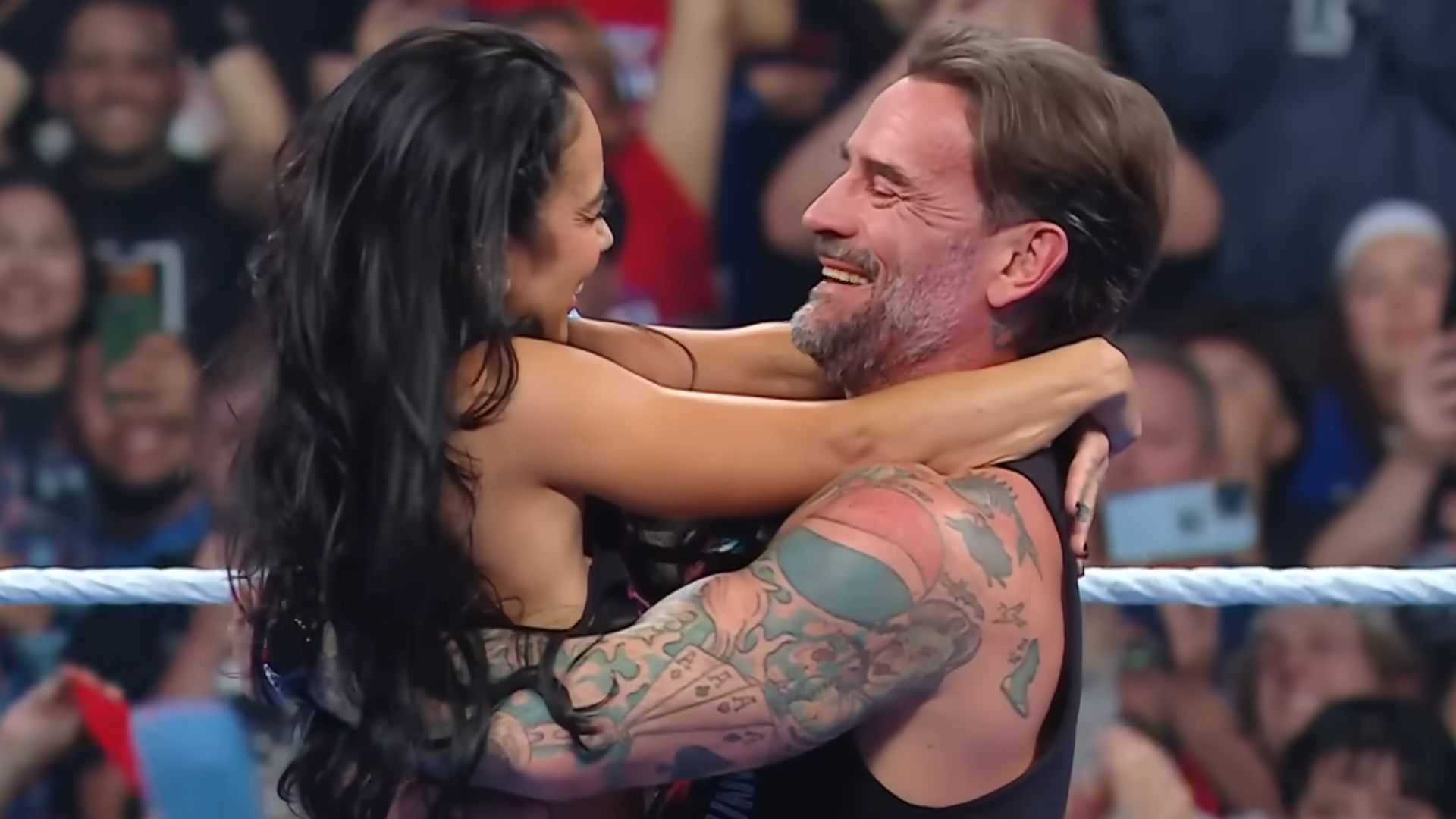 AJ Lee reunited with CM Punk! [Image credit: WWE
