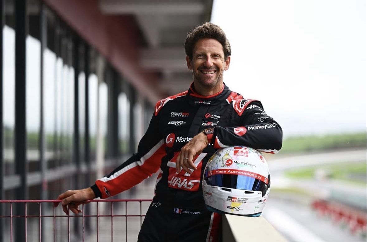 Romain Grosjean poses ahead of the Mugello test with Haas [Image via Instagram/@grosjeanromain]