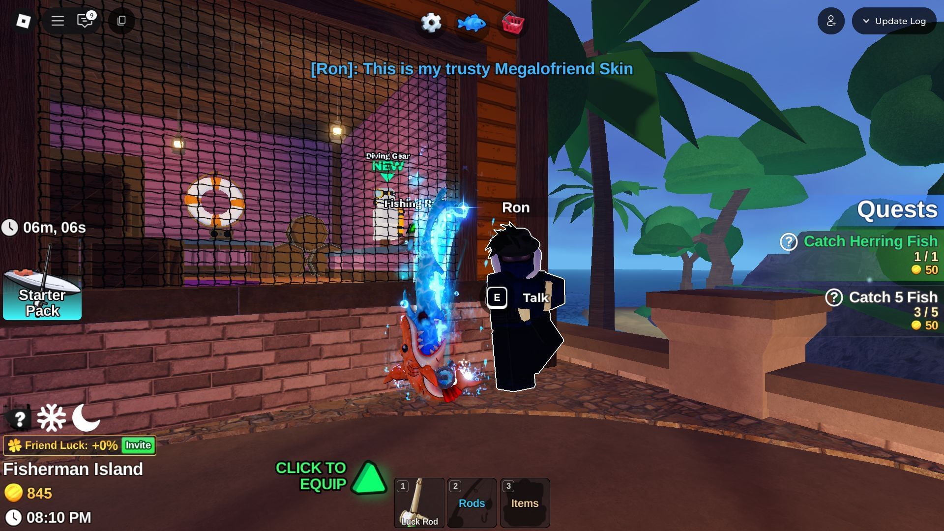 Ron, the Megalofriend quest giver (Image via Roblox)