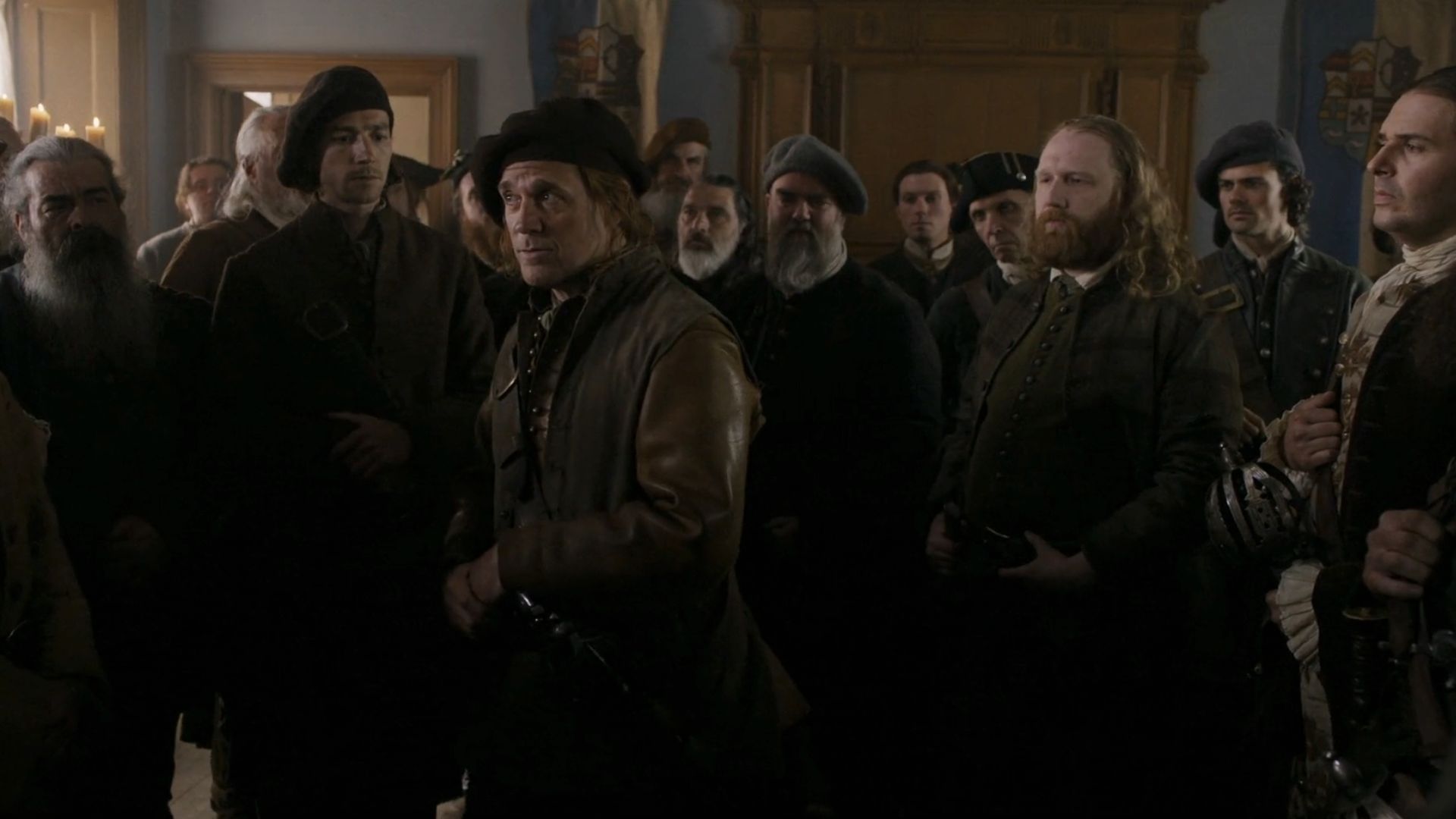 The Jacobite meeting (Image via Starz)
