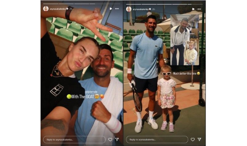Screenshot of Aryna Sabalenka&#039;s Instagram stories | Source: IG/arynasabalenka