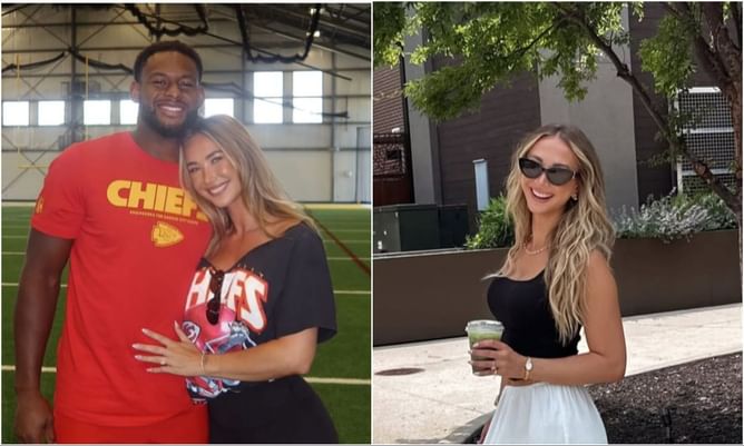 JuJu Smith-Schuster drops 2-word reaction as fiancée Laura Kruk rocks backless Chiefs merch for Week 2 game vs. Eagles