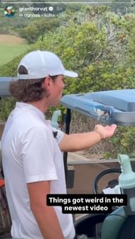 A still from Grant Horvat's Instagram story (via @granthorvat)