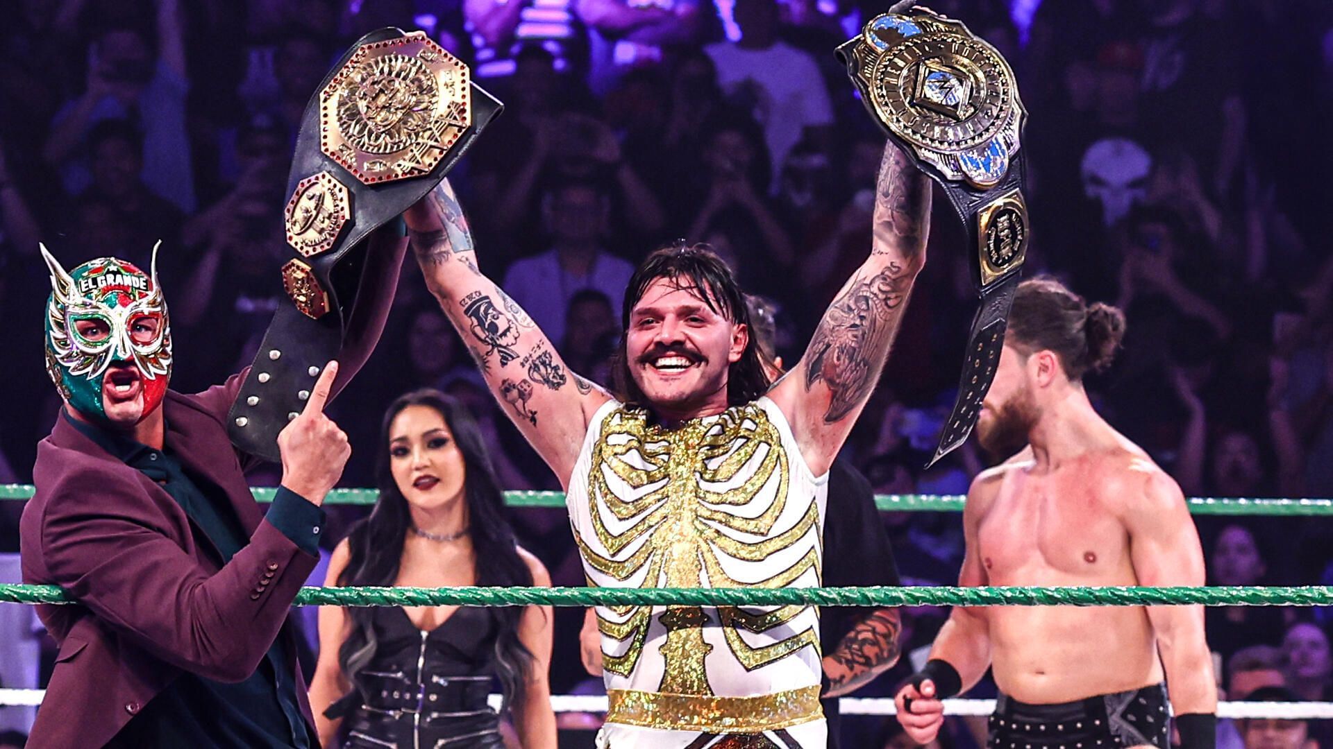 Dominik Mysterio became double champion at World Collide! (Credits: WWE.Com)