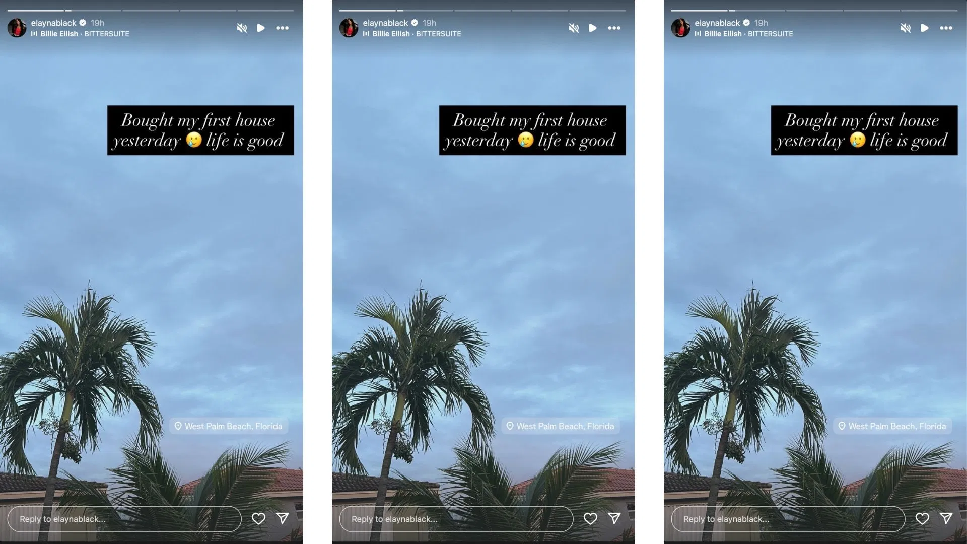 Jade announced that she bought a house on social media. [Image credit: Elayna Black on Instagram]