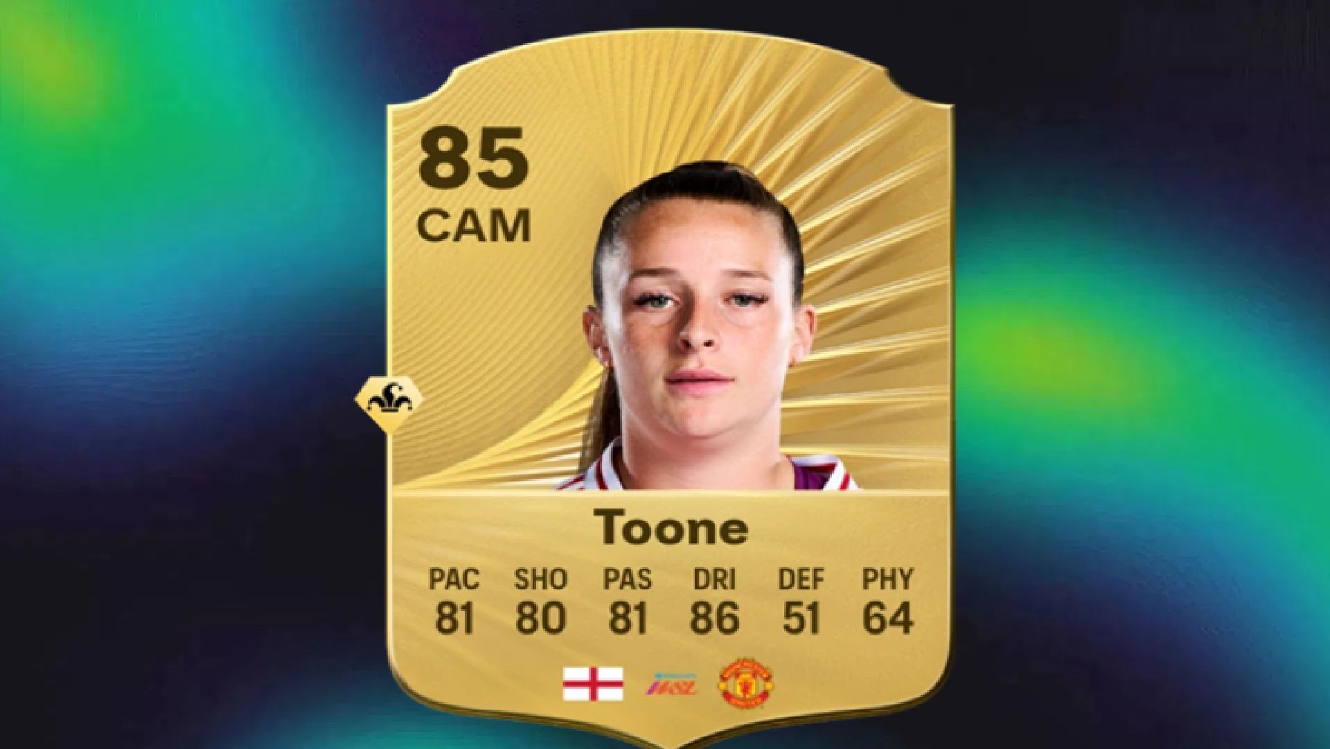 Ella Toone, Manchester United women&#039;s team&#039;s CAM, has the Trickster+ Playstyle in EA FC 26 (Image via EA Sports)