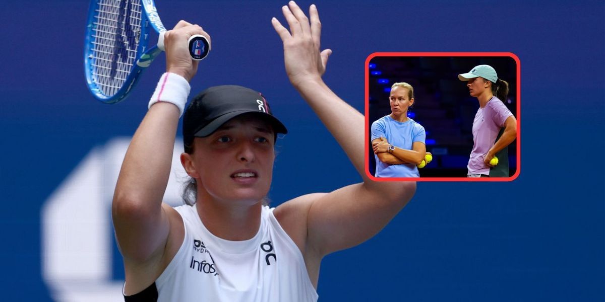 Iga Swiatek (background), Daria Abramowicz with Swiatek (inset), Sources: Getty