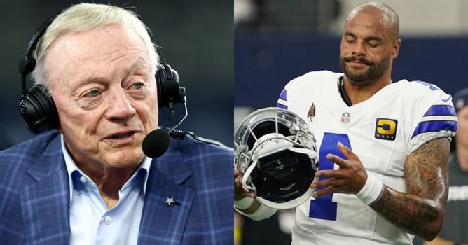 WATCH: Jerry Jones fuming at Dak Prescott throwing 2 INTs goes viral as Cowboys suffer embarrassing 31-14 loss to Bears