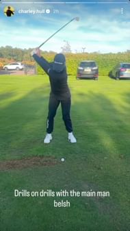 A screenshot of Charley Hull's Instagram story (via @charely.hull)