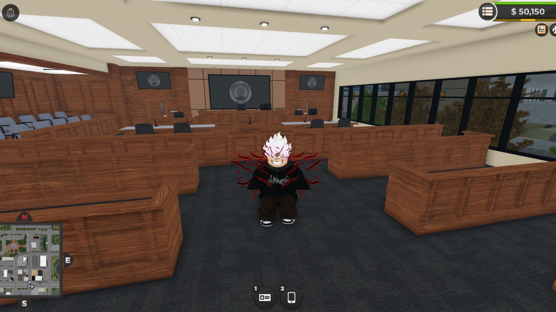 Only criminals of high wanted levels would be brought here after getting arrested (Image via Roblox)