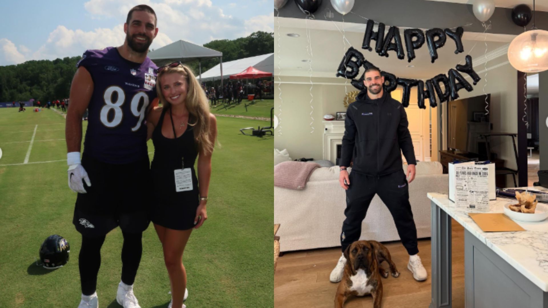 Mark Andrews received birthday wishes from his girlfriend, Elena Yates. (Photos via Elena Yates