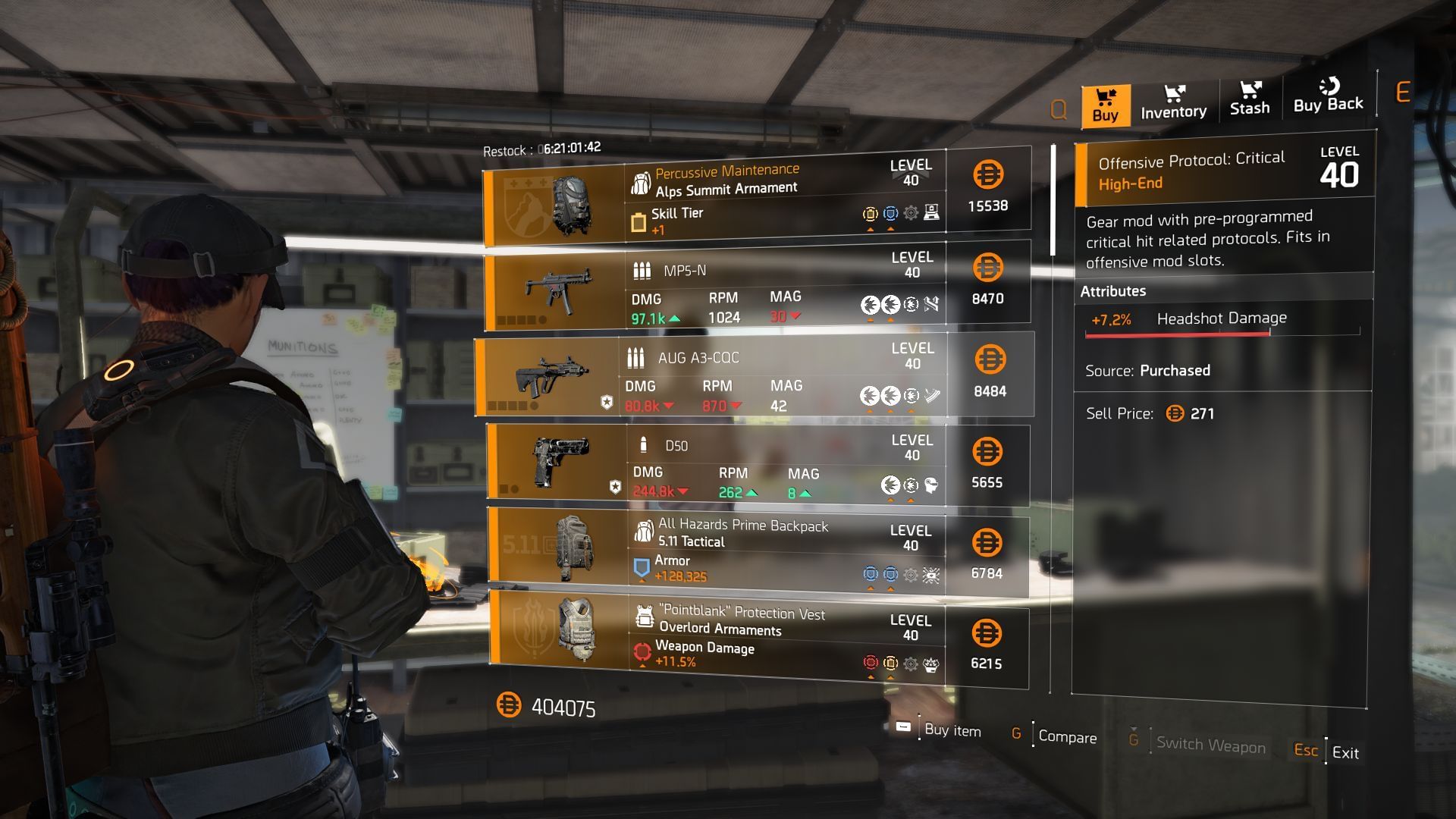The Division 2 vendor at the White House helipad (Image via SK Gaming || Ubisoft)