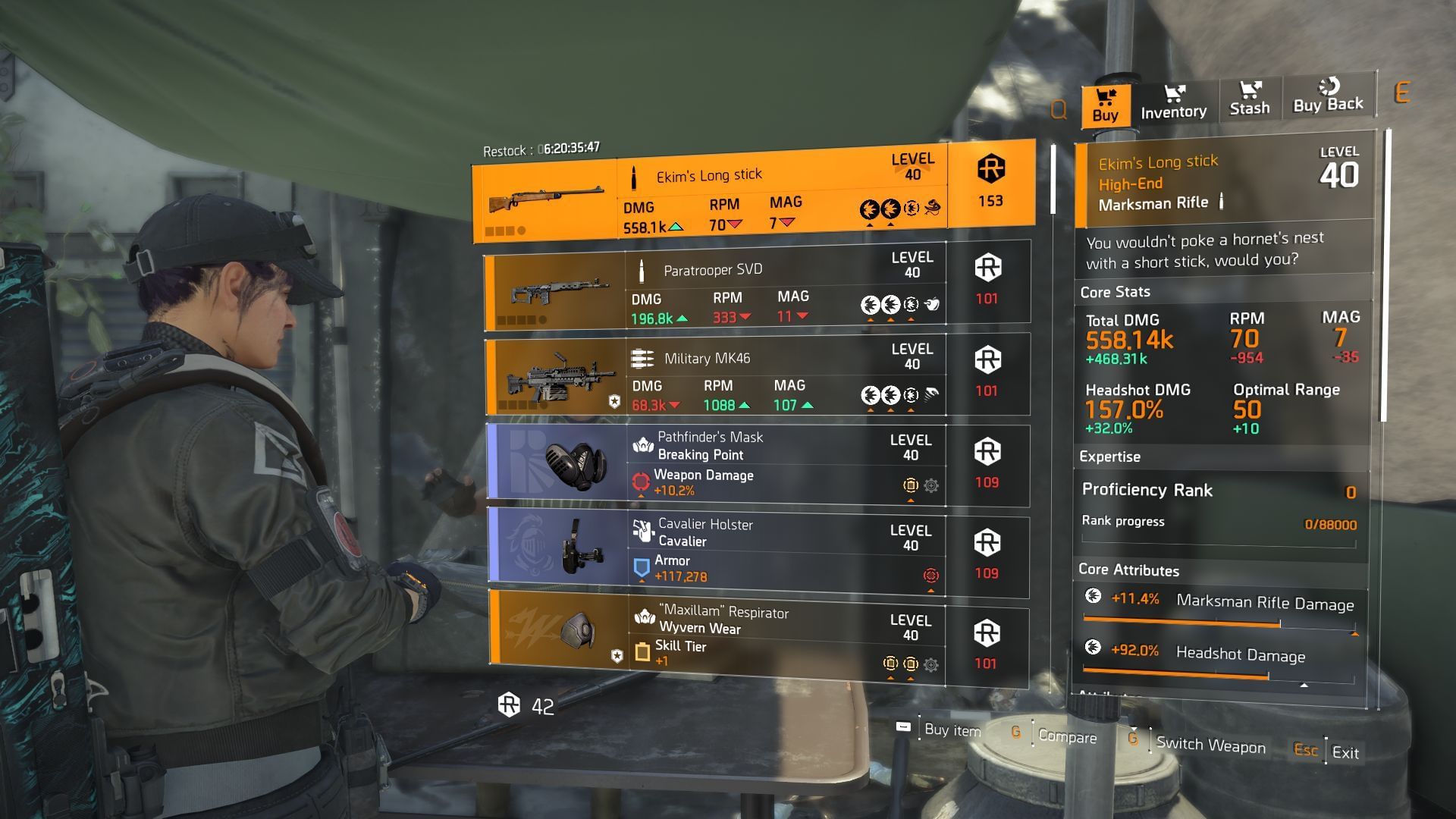 The Division 2 vendor at DZ East (Image via SK Gaming || Ubisoft)