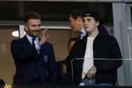 David Beckham and Brooklyn Beckham at the Inter Miami CF v Los Angeles Galaxy in 2024 (Image via Getty)