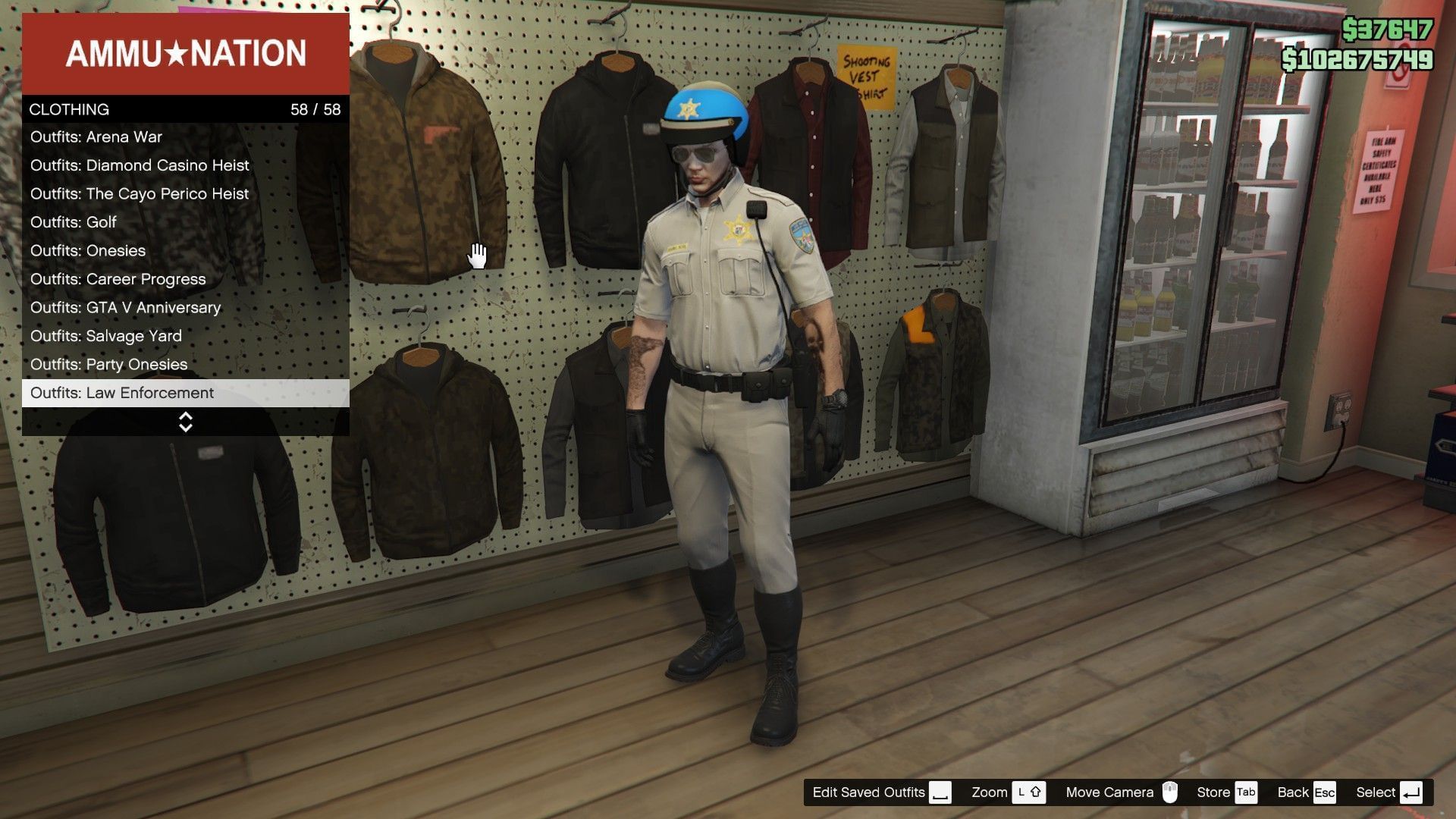 The gloves and shades aren&#039;t part of the outfit (Image via Rockstar Games)