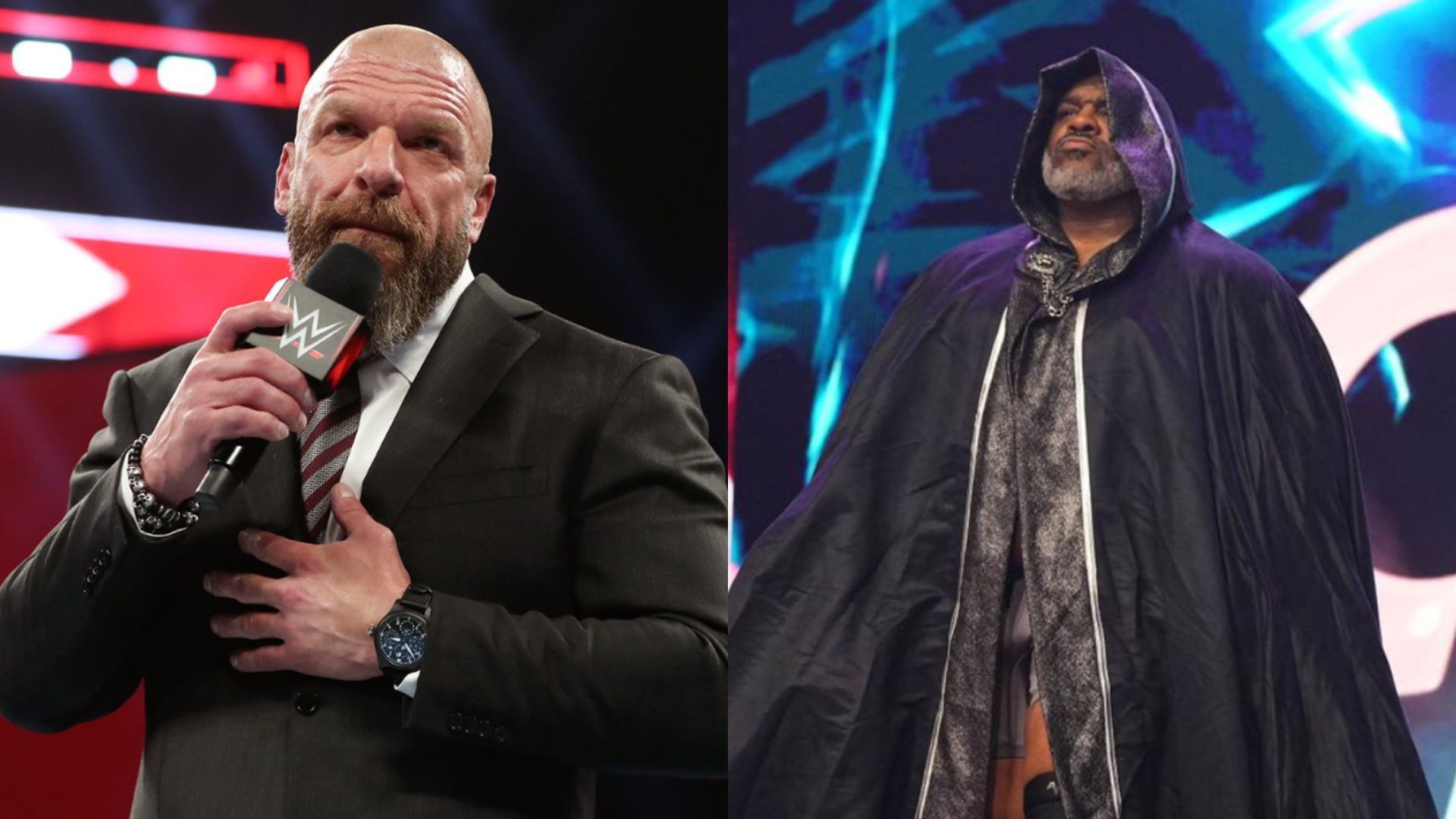 WWE CCO Triple H (left) / AEW star Keith Lee (right) [Image Credits: WWE