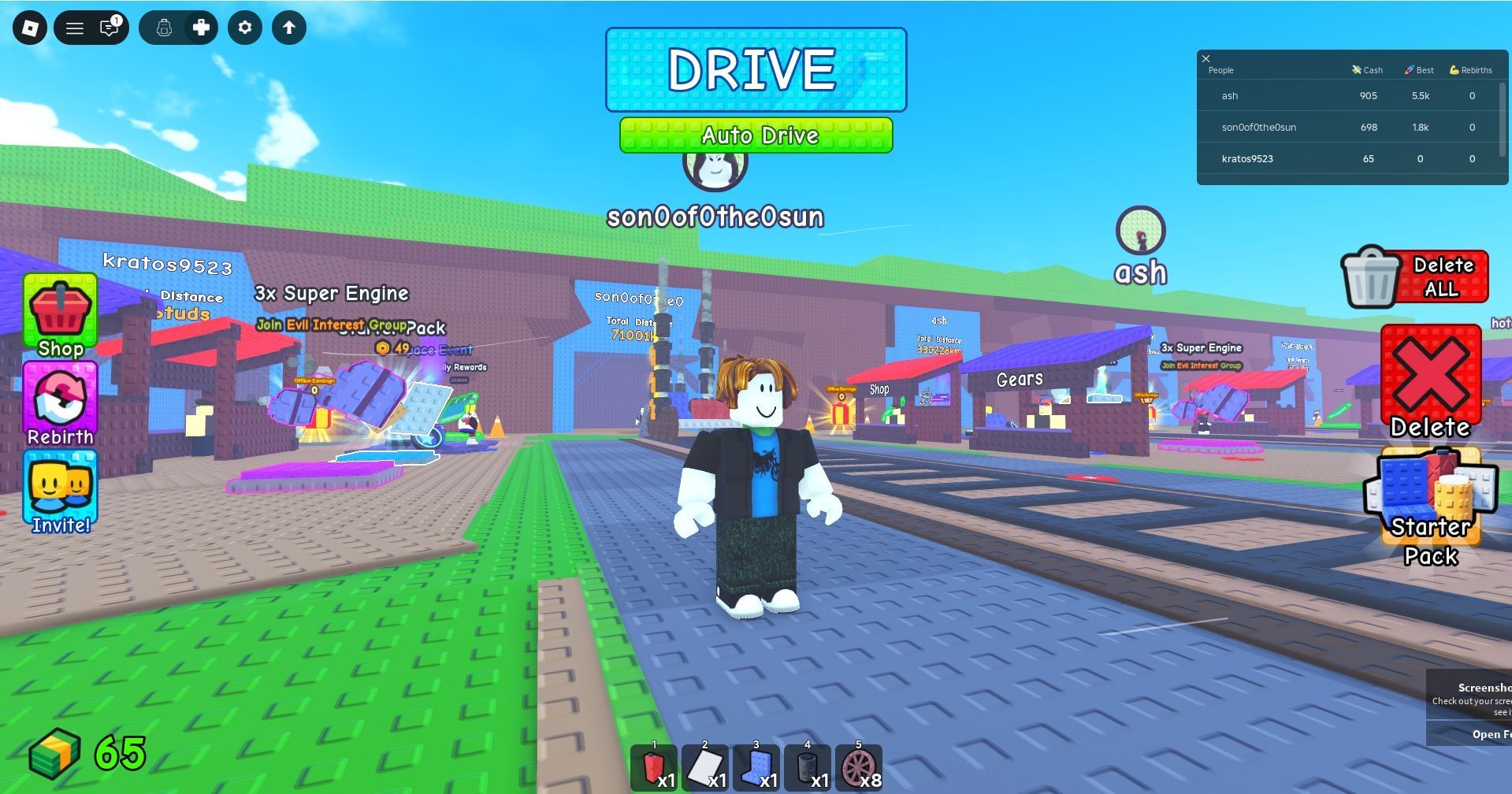 Free items in-game (Image via Roblox)