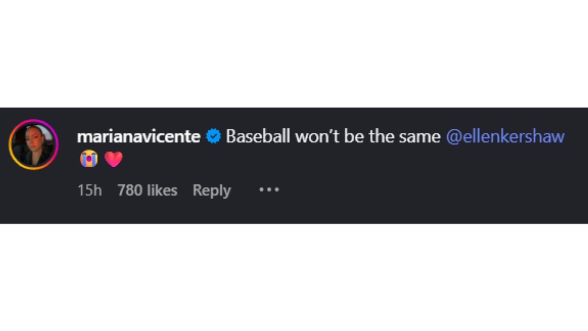 Kike Hernandez&#039;s wife&#039;s message to Kershaw&#039;s wife [Image via Instagram - @dodgers]