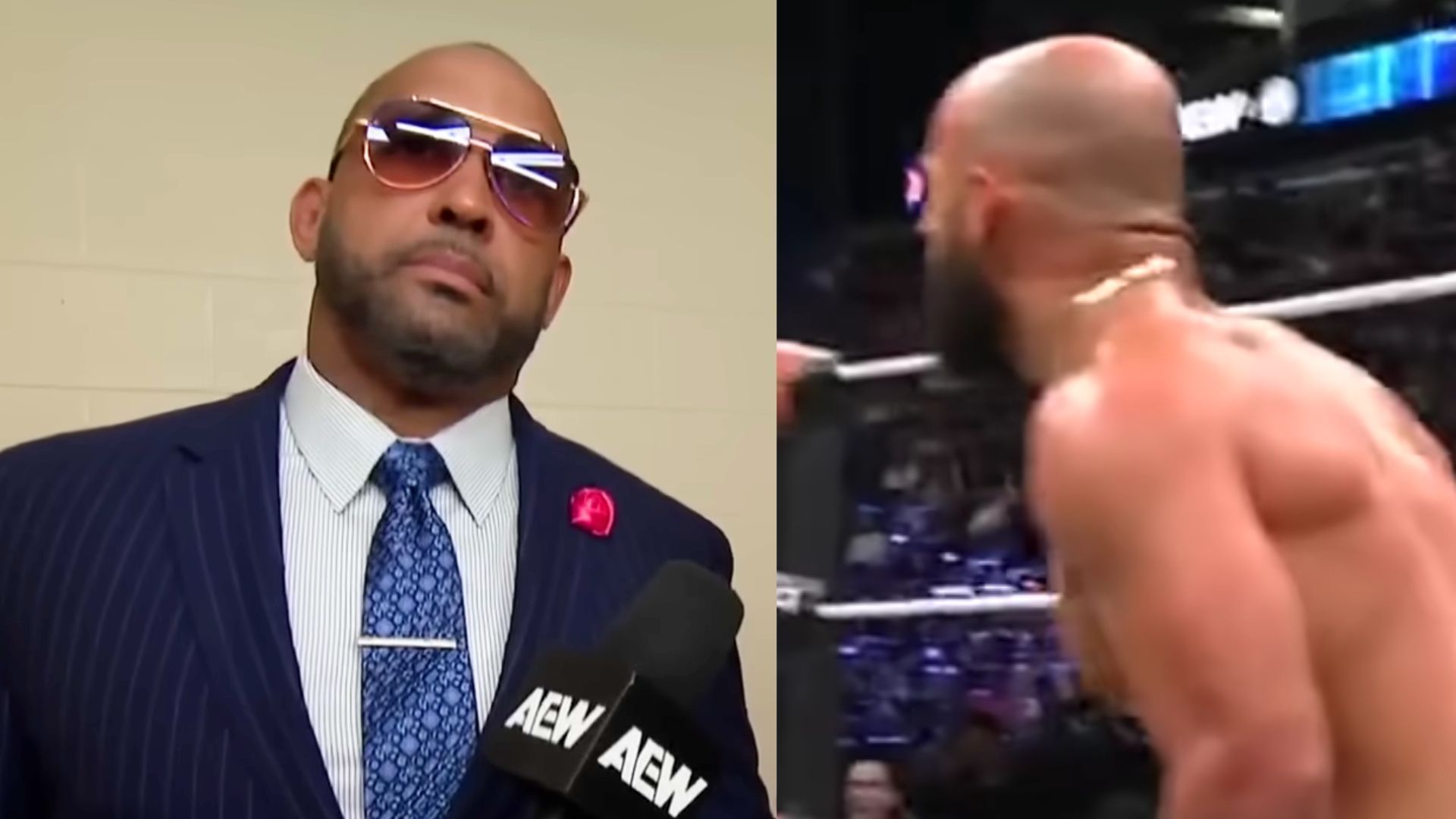 MVP speaks highly of an AEW star. (Images via AEW YouTube) 