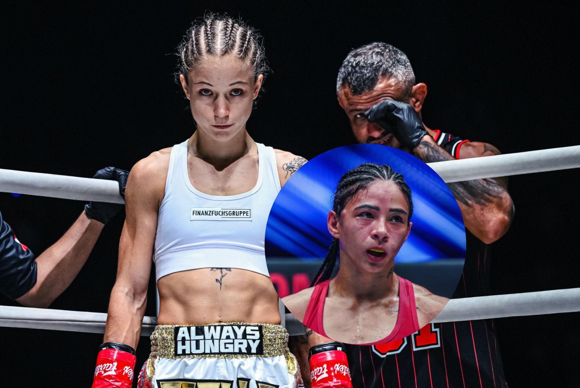(From left) Stella Hemetsberger and Allycia Hellen Rodrigues. [Images: ONE Championship]