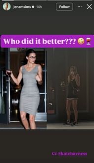 Image taken via Sims’ Instagram story _ Source: Instagram/@jenamsims