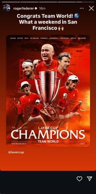 Federer's Instagram story