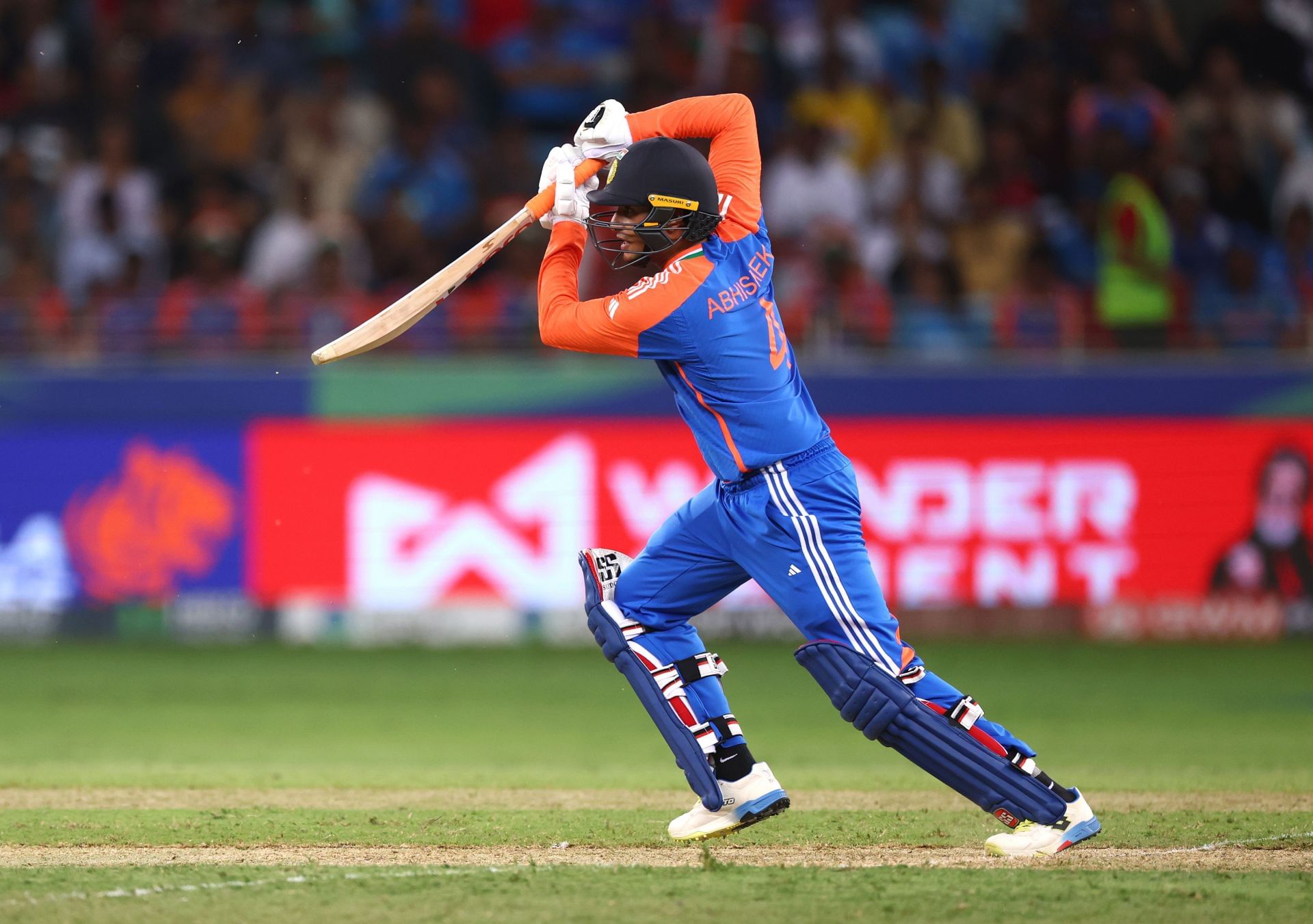 Abhishek Sharma has scored 596 runs at a strike rate of 195.40 in 18 T20I innings. [P/C: Getty]