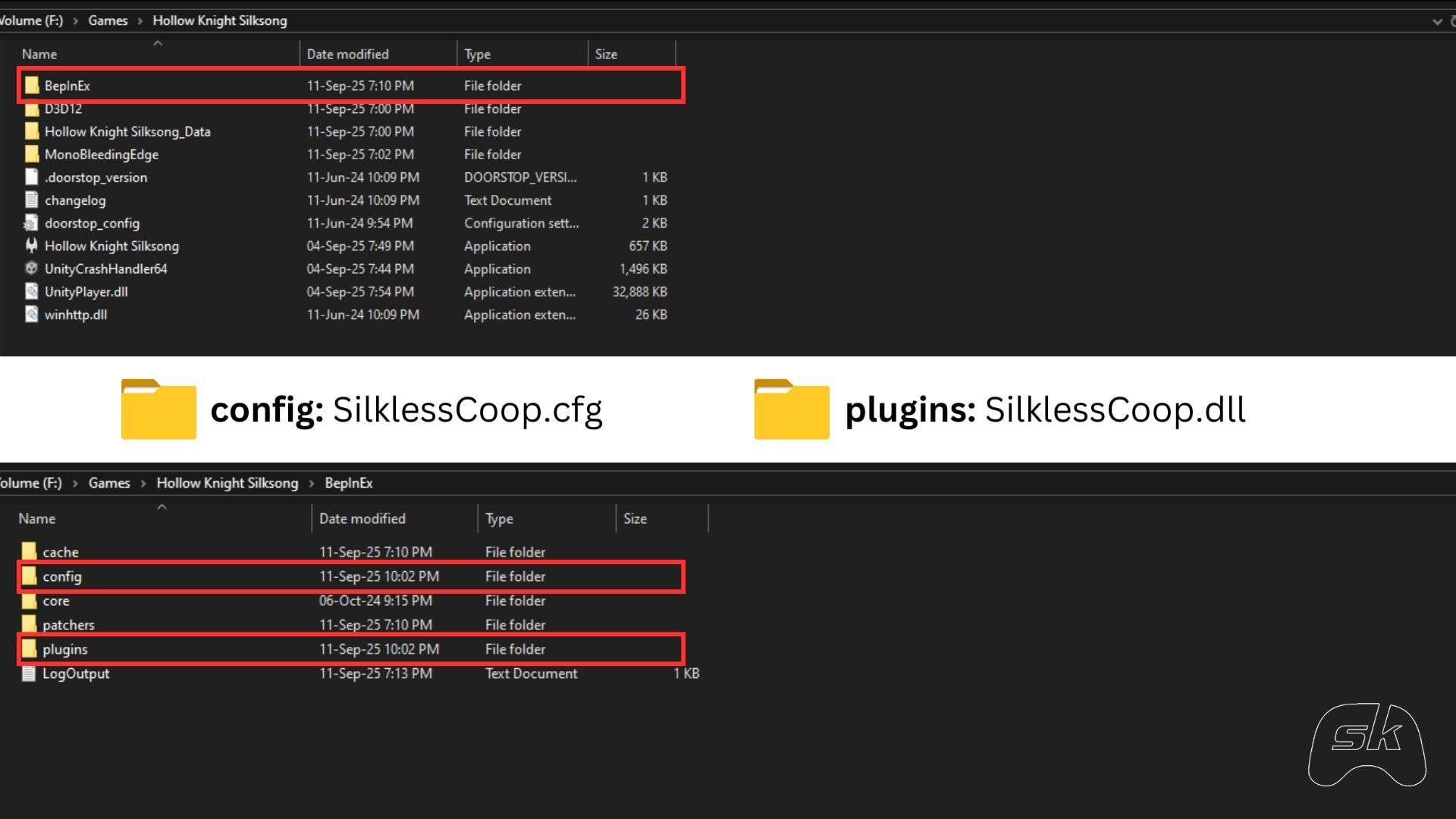 Silkless mod installation folder (Image via Sportskeeda Gaming || Microsoft)