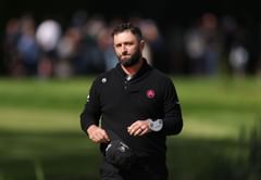 WATCH: Jon Rahm displeased with shot despite making near hole-in-one