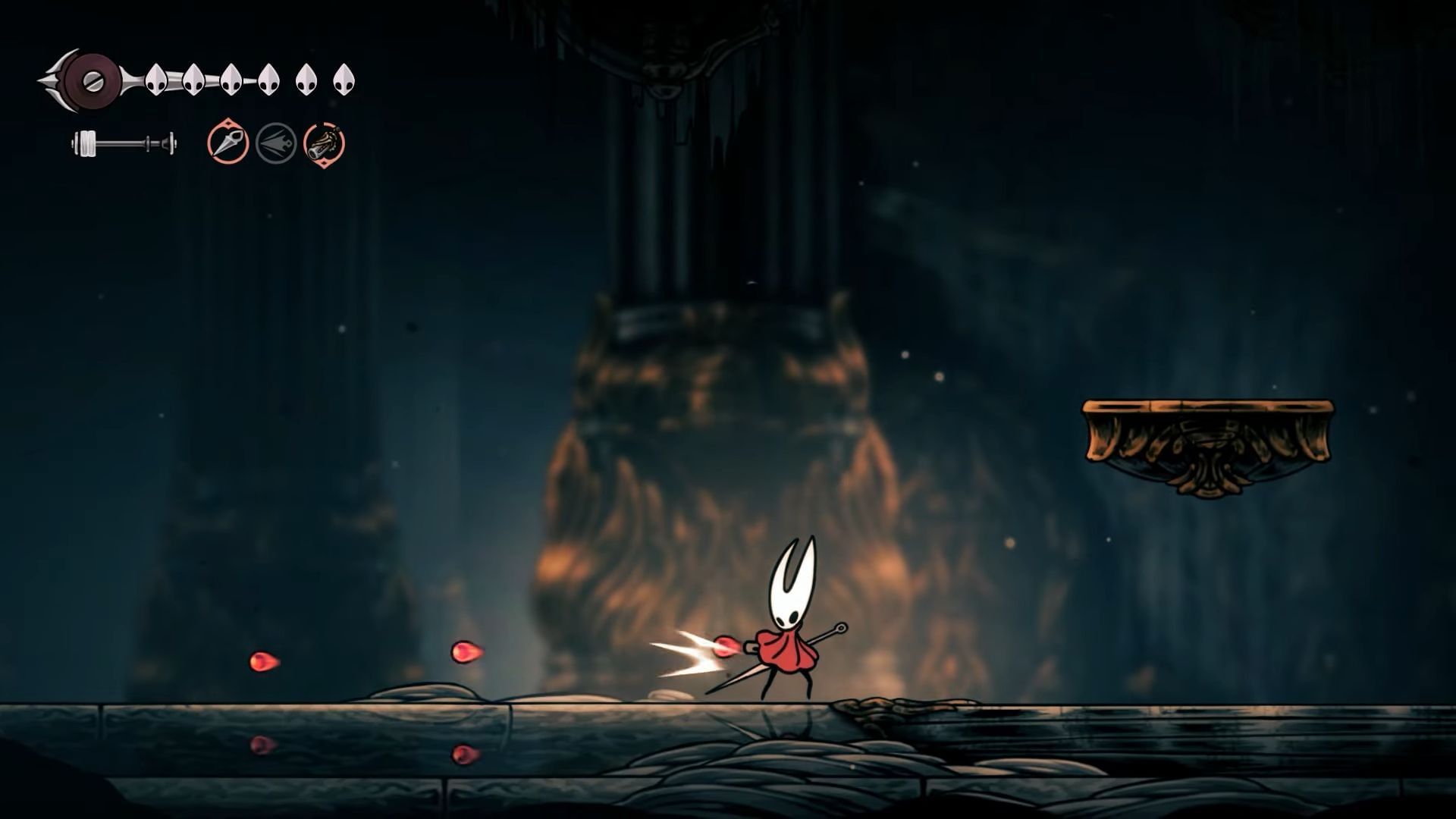 Hornet with a mini-gun (Image via Team Cherry)