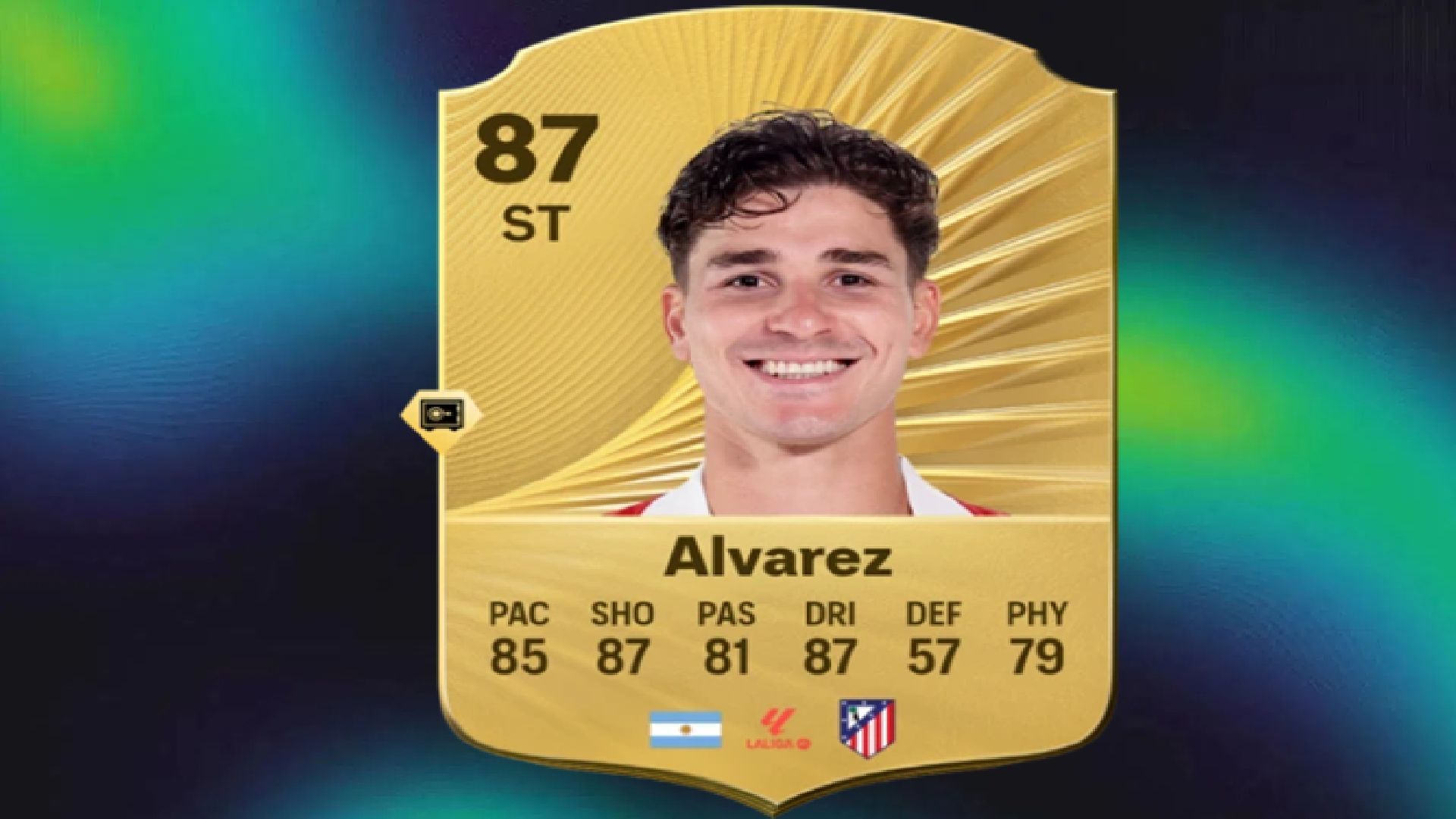 Julian Alvarez is the spearhead of the current Atletico Madrid attack (Image via EA Sports)