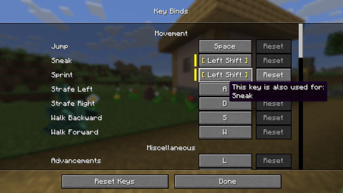 New Minecraft snapshot lets you bind multiple actions to one key