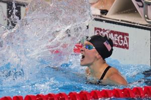 Lilly King reacts as she joins Katie Ledecky, Alex Walsh and other swimmers in Team USA's roster for 2026