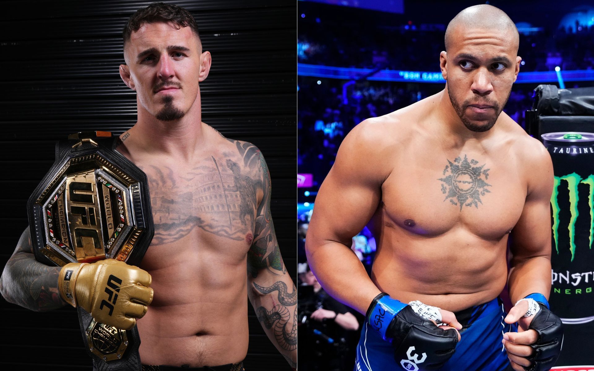 Tom Aspinall (left) vs. Ciryl Gane will headline UFC 321. [Images courtesy: Getty Images]
