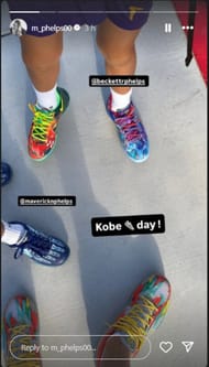 Screenshot of Phelps' Instagram story.