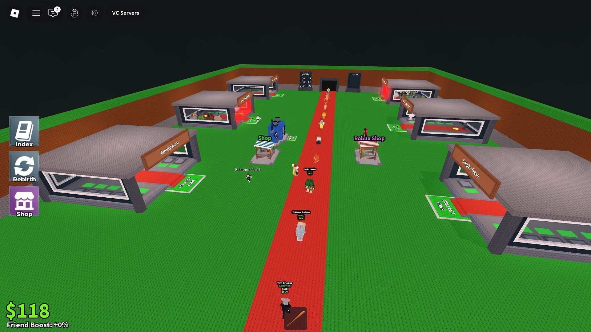 Brainrots can be purchased from the conveyor belt (Image via Roblox)