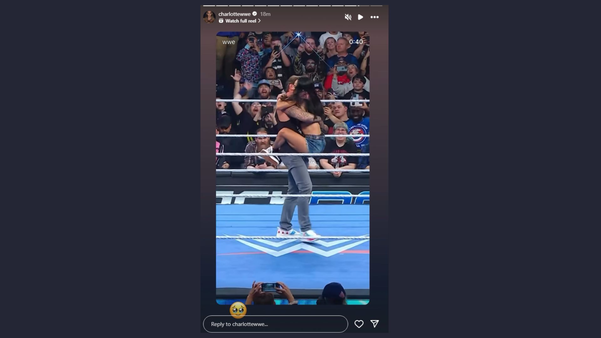Charlotte Flair reacts to AJ Lee&#039;s return! [Image credit: WWE&#039;s YouTube]