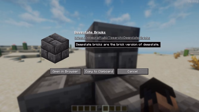 This Minecraft mod adds Wiki to your game