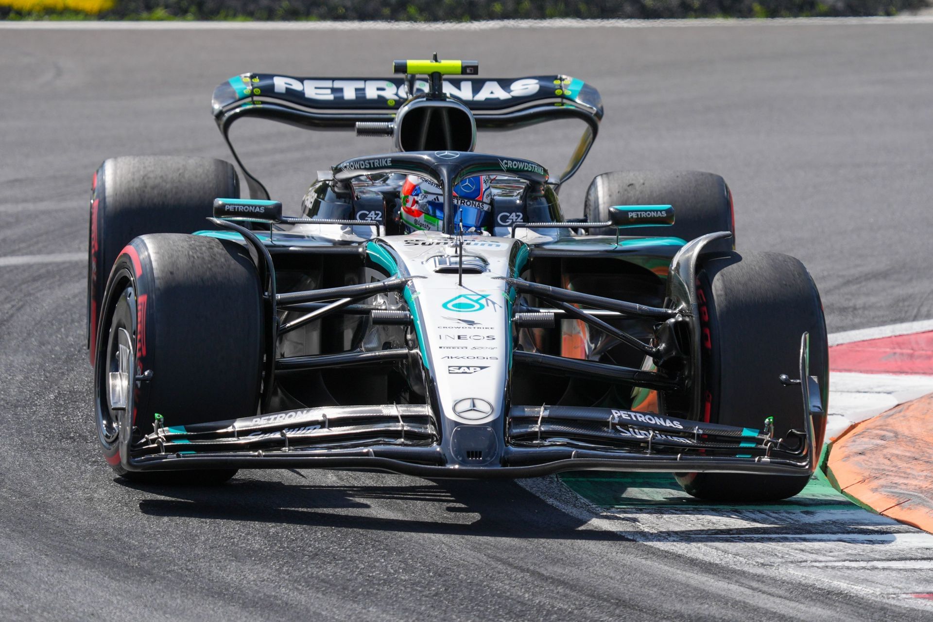 Andrea Kimi Antonelli of Italy drives the (12) Mercedes-AMG Petronas F1 Team F1 W16 E Performance Mercedes during the free practice of the Formula 1 Pirelli Gran Premio d&#039;Italia 2025 in Monza, Italy - Source: Getty