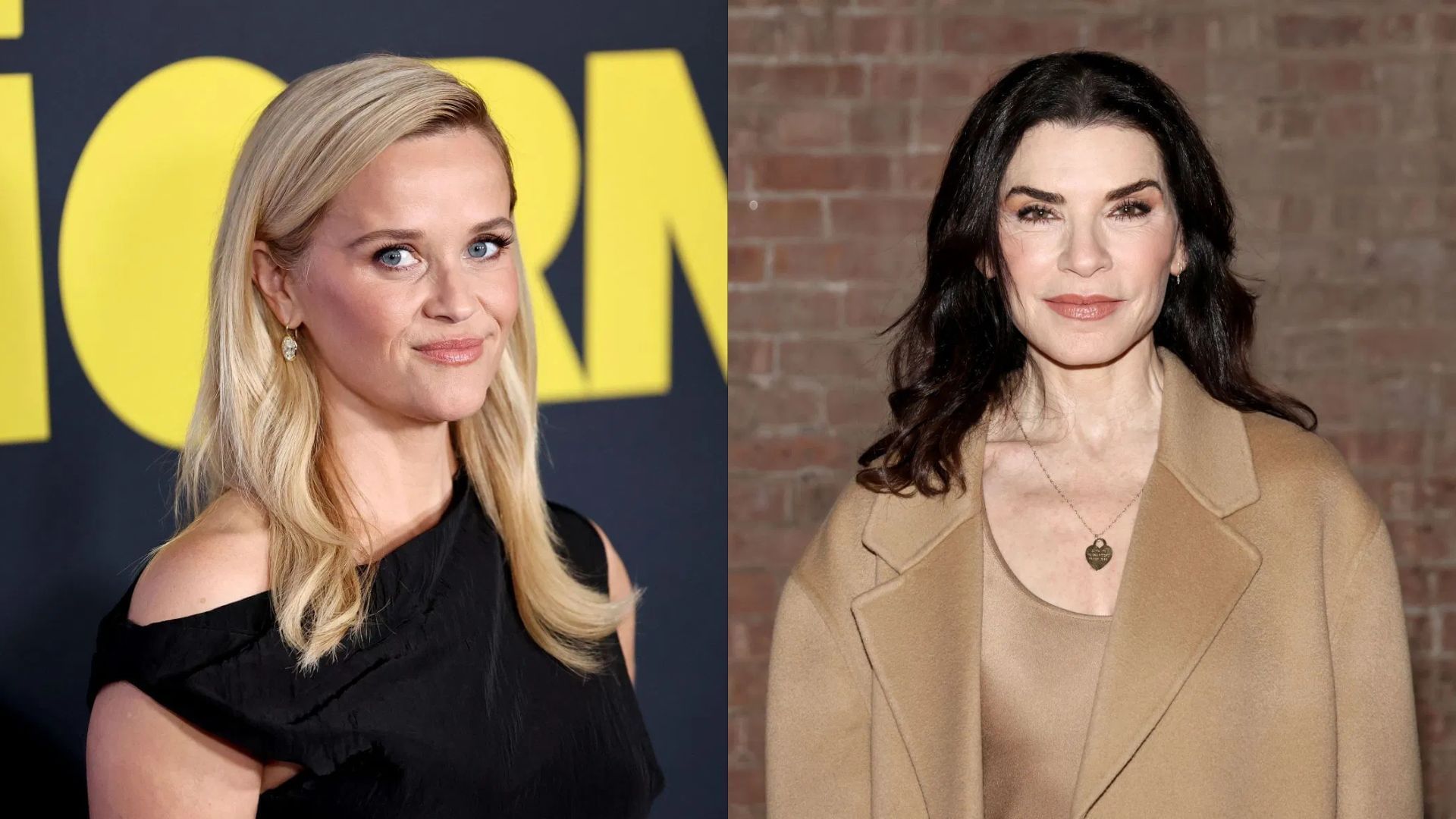 Bradley Jackson (Reese Witherspoon) and Laura Peterson (Julianna Margulies) from The Morning Show (Images via Getty)