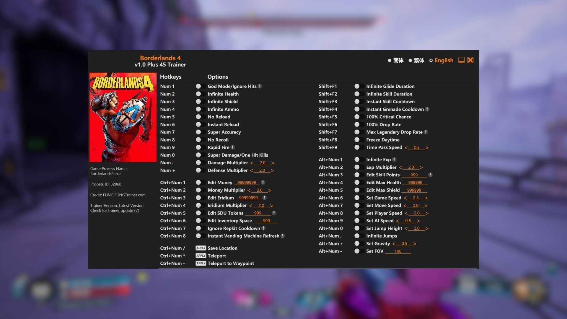 FLiNG trainer is easy to set up (Image via flingtrainer)