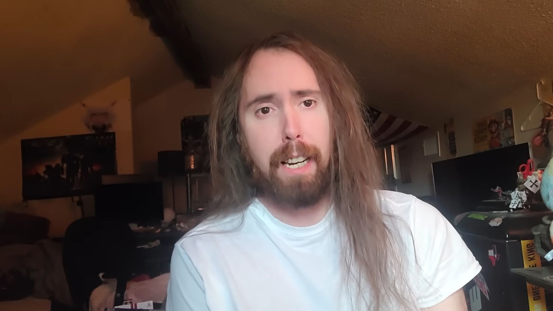 Asmongold opened up about his last days with his father in his latest YouTube video (Image via Asmongold TV/YouTube)